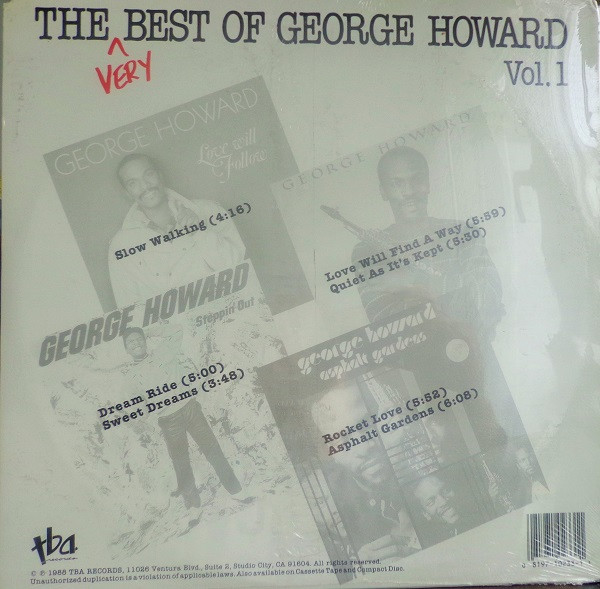 George Howard - The Very Best Of George Howard Vol. 1 | TBA Records (TBA 233)
