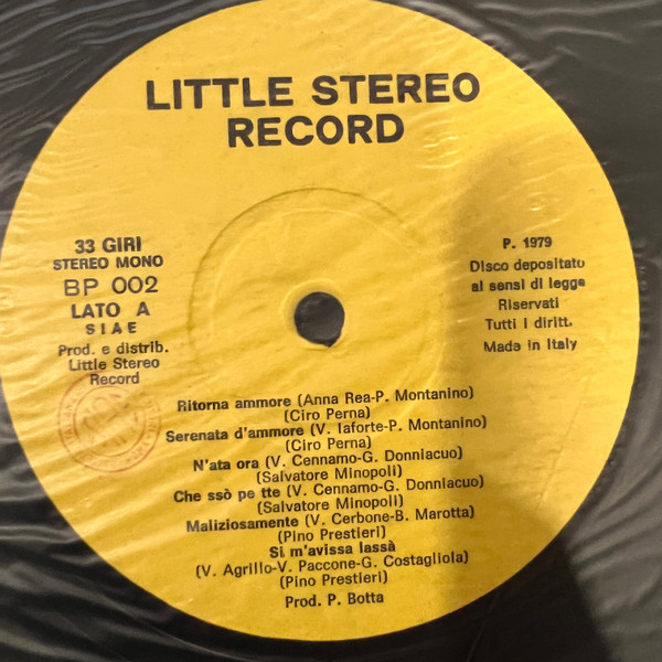 Various - Maliziosamente Cantando Napoli | Little Stereo Record (BP 002) - 3