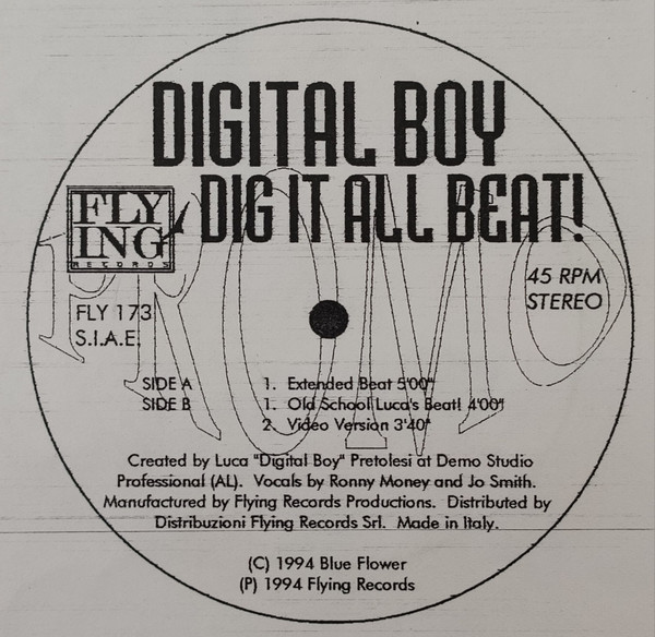 Digital Boy - Dig It All Beat | Flying Records (FLY 173)