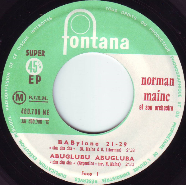 Norman Maine Et Son Orchestre - (Allo Brigitte...) BABylone 21-29 | Fontana (460.706 ME) - 3