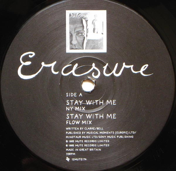 Erasure - Stay With Me | Mute (12MUTE174) - 3