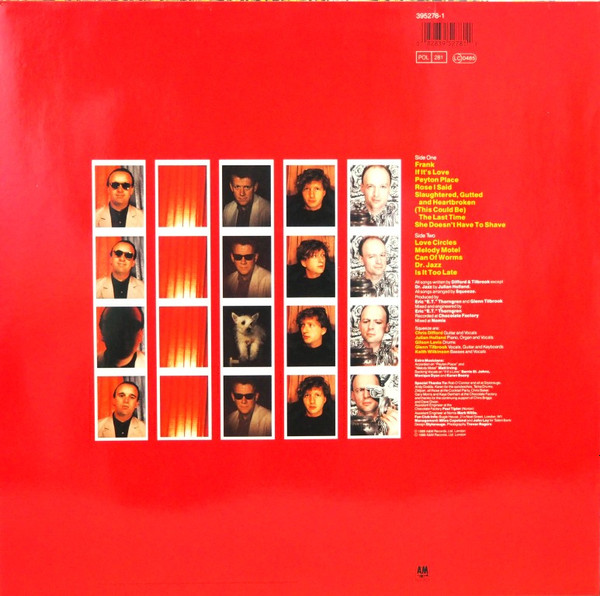 Squeeze - Frank | A&M Records (395278-1) - 2 Squeeze - Frank | A&M Records (395278-1) - 2