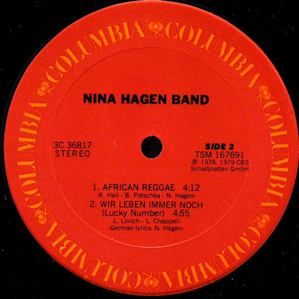 Nina Hagen Band - Nina Hagen Band | Columbia (3C 36817) - 4