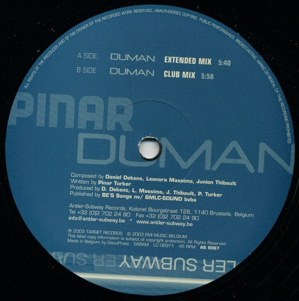 Pinar - Duman | Antler-Subway (AS 9067)