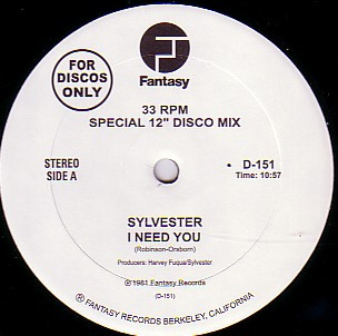 Sylvester - I Need You / Over And Over | Fantasy (D-151) - main