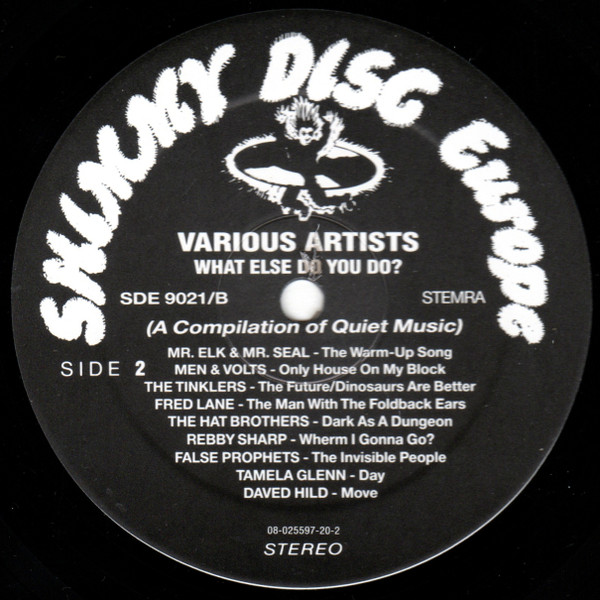 Various - What Else Do You Do? (A Compilation Of Quiet Music) | Shimmy Disc Europe (SDE 9021) - 4 Various - What Else Do You Do? (A Compilation Of Quiet Music) | Shimmy Disc Europe (SDE 9021) - 4