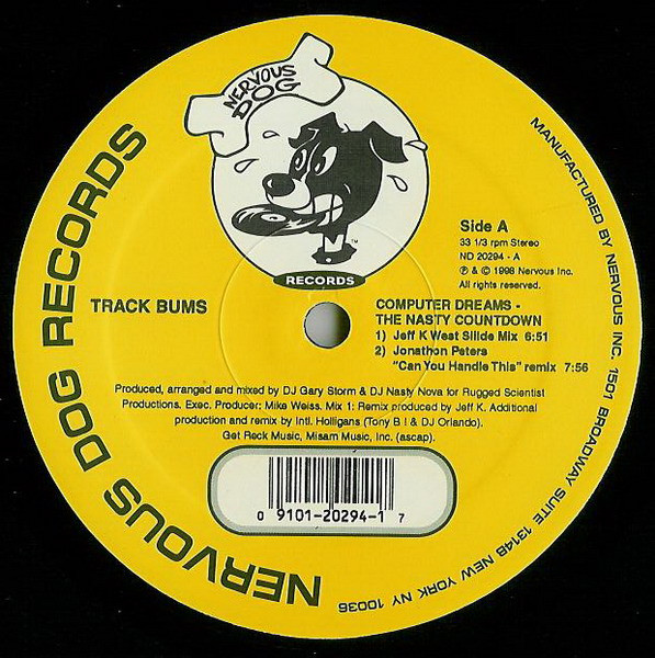 Track Bums - Computer Dreams - The Nasty Countdown | Nervous Dog Records (ND 20294)