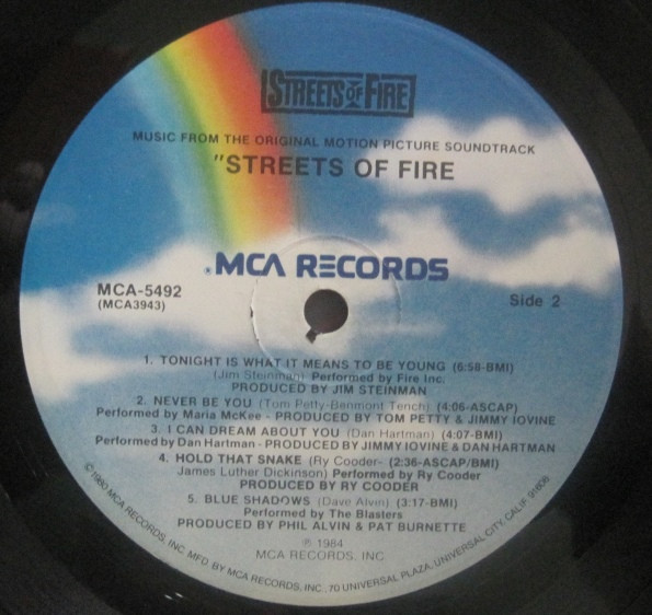 Various - Streets Of Fire - Music From The Original Motion Picture Soundtrack | MCA Records (MCA-5492) - 4