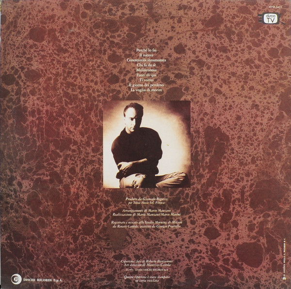 Marco Masini - Malinconoia | Ricordi (STVL 6433)