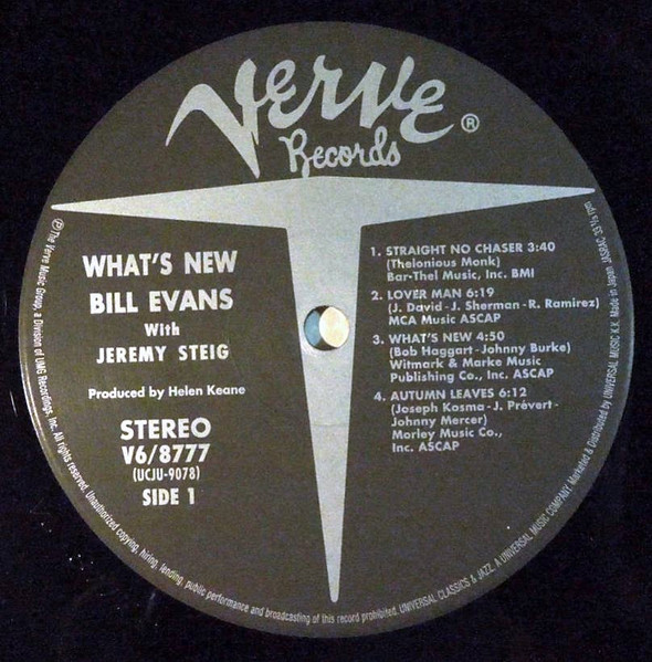 Bill Evans & Jeremy Steig - What's New | Verve Records (UCJU-9078) - 3 Bill Evans & Jeremy Steig - What's New | Verve Records (UCJU-9078) - 3