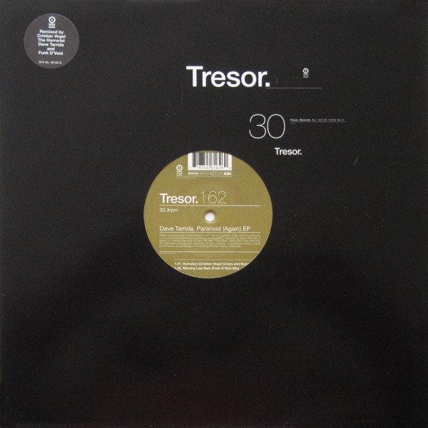 Dave Tarrida - Paranoid (Again) EP | Tresor (Tresor 162)