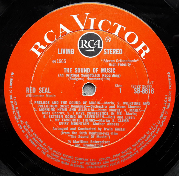 Rodgers & Hammerstein , Julie Andrews , Christopher Plummer , Irwin Kostal - The Sound Of Music (An Original Soundtrack Recording) | RCA Victor (SB-6616) - 3