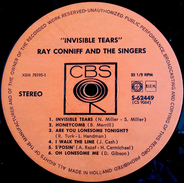 Ray Conniff And The Singers - Invisible Tears | CBS (S 62449) - 3 Ray Conniff And The Singers - Invisible Tears | CBS (S 62449) - 3