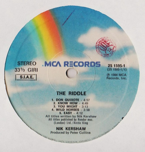 Nik Kershaw - The Riddle | MCA Records (25 1595 - 1)