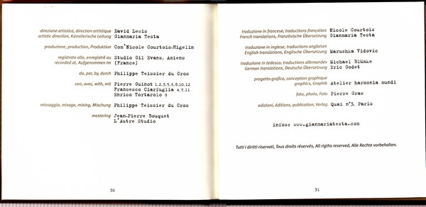 Gianmaria Testa - Lampo | Le Chant Du Monde (874 1546) - 4 Gianmaria Testa - Lampo | Le Chant Du Monde (874 1546) - 4