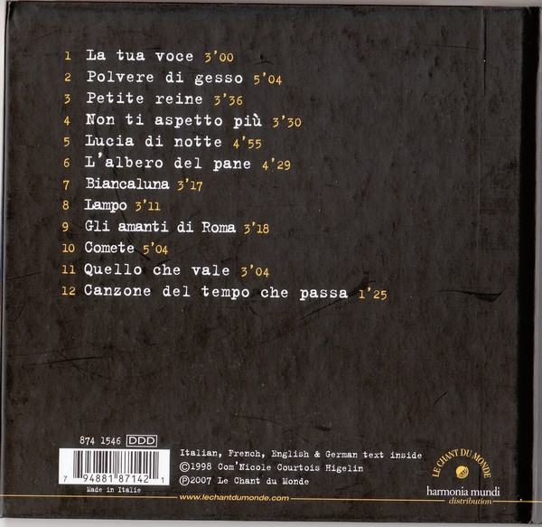 Gianmaria Testa - Lampo | Le Chant Du Monde (874 1546) - 2 Gianmaria Testa - Lampo | Le Chant Du Monde (874 1546) - 2