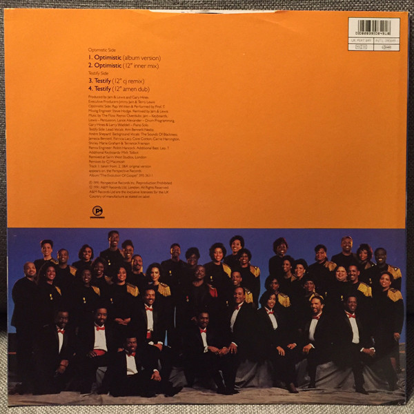 Sounds Of Blackness - Optimistic / Testify | Perspective Records (PERT 849) - 4