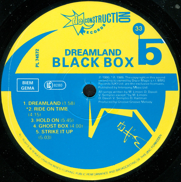 Black Box - Dreamland | Deconstruction (PL 74572) - 4