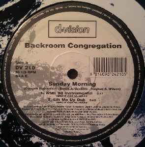 Backroom Congregation - Sunday Morning | D:vision Records (DV 210) - main