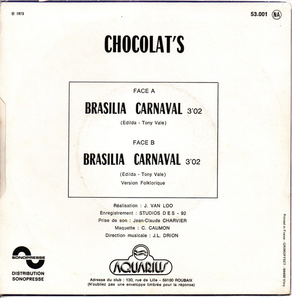 Chocolat's - Brasilia Carnaval | Aquarius (53.001) - 2