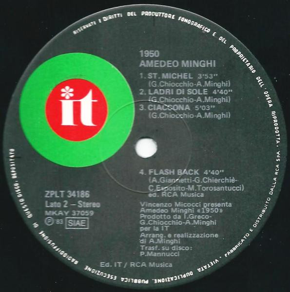 Amedeo Minghi - 1950 | It (ZPLT 34186) - main Amedeo Minghi - 1950 | It (ZPLT 34186) - main