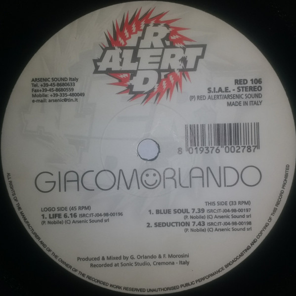 Giacomo Orlando - Life | Red Alert (RED 106) - main