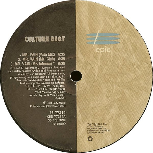 Culture Beat - Mr. Vain | Epic (46 77214) - 3