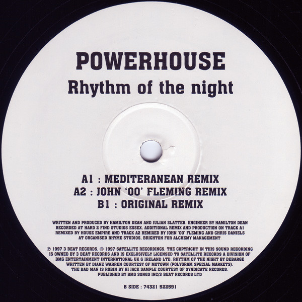 Powerhouse - Rhythm Of The Night | 3 Beat Records (74321 52259 1) - 2