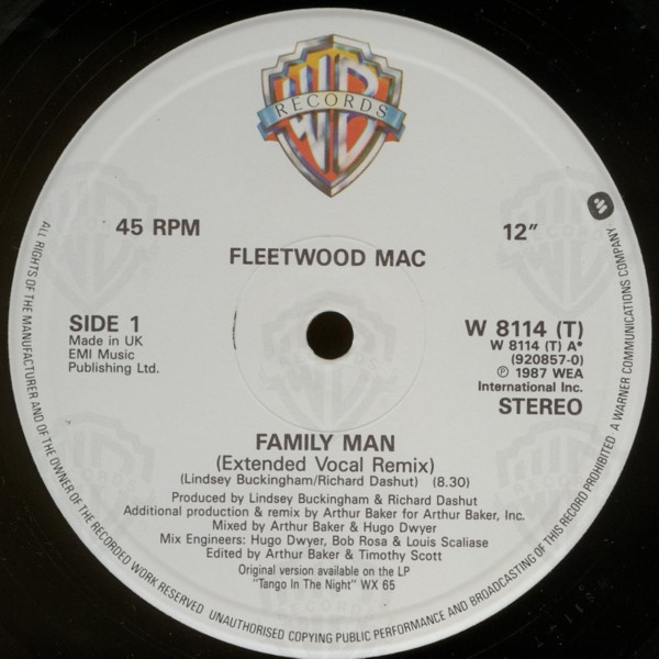 Fleetwood Mac - Family Man | Warner Bros. Records (W 8114 T) - 3