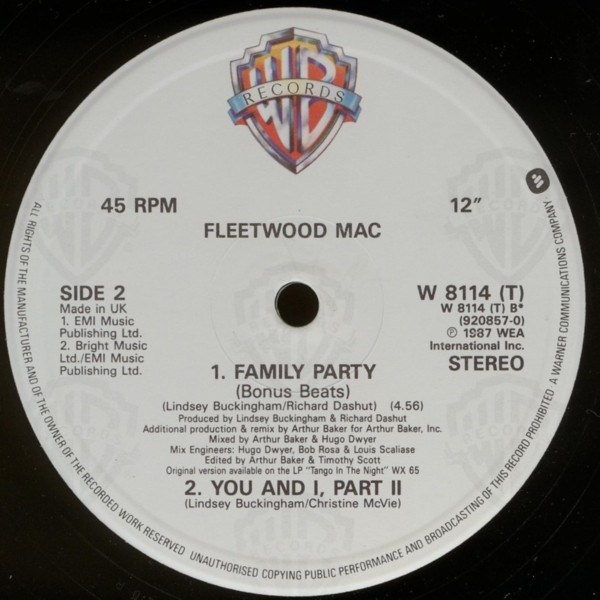 Fleetwood Mac - Family Man | Warner Bros. Records (W 8114 T) - 4