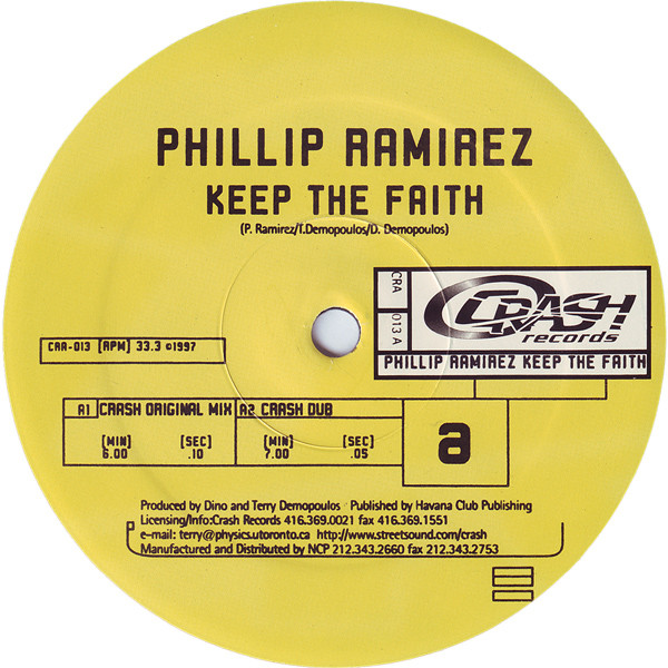 Phillip Ramirez - Keep The Faith | Crash Records (CRA-013)