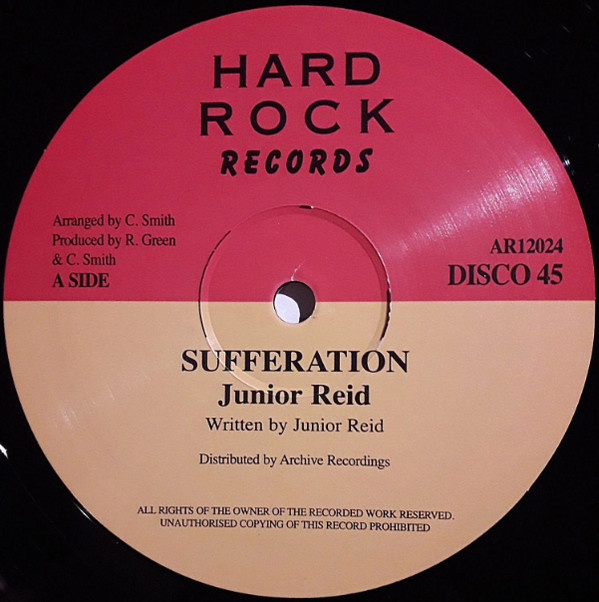 Junior Reid - Sufferation | Hard Rock Records (none)