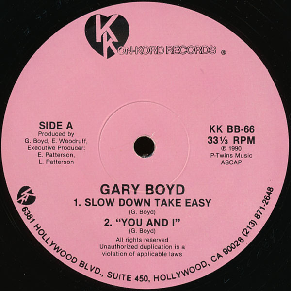 Gary Boyd - Slow Down Take Easy | Kon-Kord Records (KK BB-66) Gary Boyd - Slow Down Take Easy | Kon-Kord Records (KK BB-66)