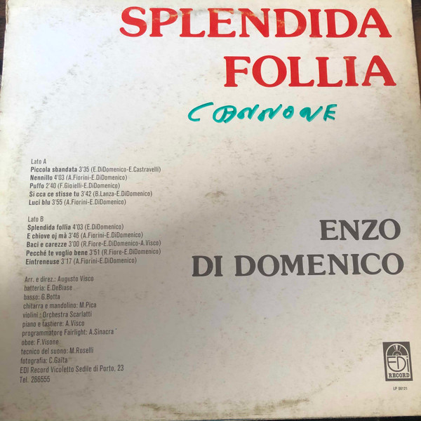 Enzo Di Domenico - Splendida Follia | Edi Record (CS 00121) - 2