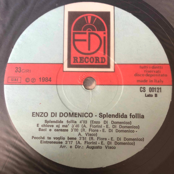 Enzo Di Domenico - Splendida Follia | Edi Record (CS 00121) - 4
