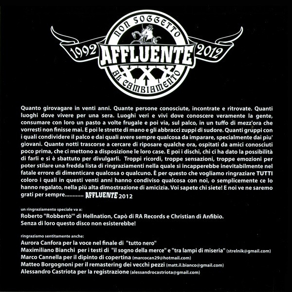 Affluente - Il Sogno Della Merce | Anfibio Records (ANF 035) - 2