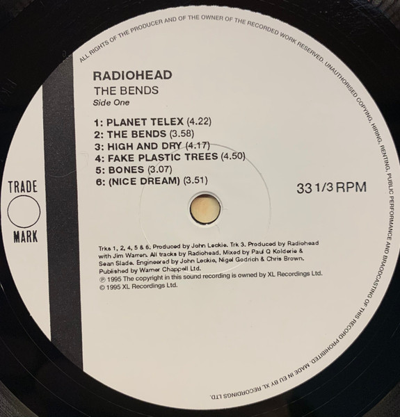 Radiohead - The Bends | XL Recordings (XLLP780) - 3