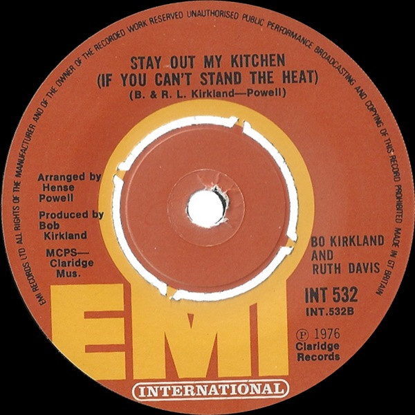 Bo Kirkland & Ruth Davis - You're Gonna Get Next To Me | EMI International (INT 532) - 2 Bo Kirkland & Ruth Davis - You're Gonna Get Next To Me | EMI International (INT 532) - 2