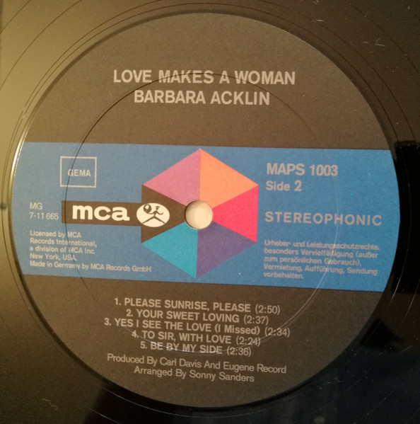 Barbara Acklin - Love Makes A Woman | MCA Records (MAPS 1003) - 4