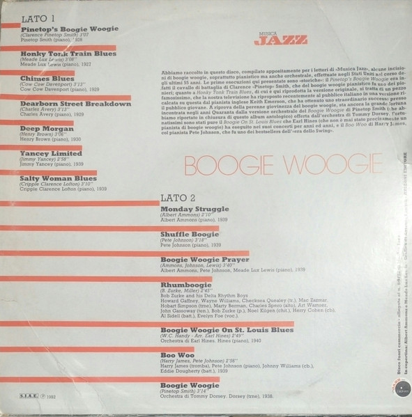 Various - Boogie Woogie | Musica Jazz (2 MJP 1003) - 2
