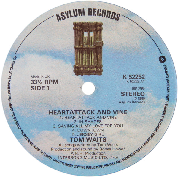 Tom Waits - Heartattack And Vine | Asylum Records (K 52252) - 3