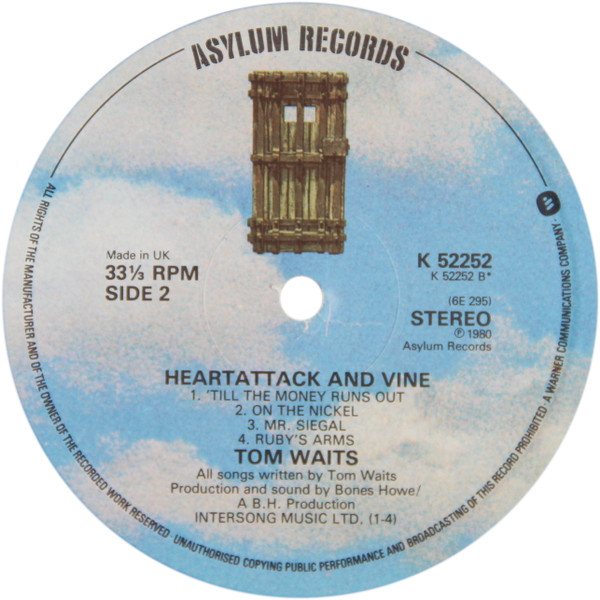 Tom Waits - Heartattack And Vine | Asylum Records (K 52252) - 4