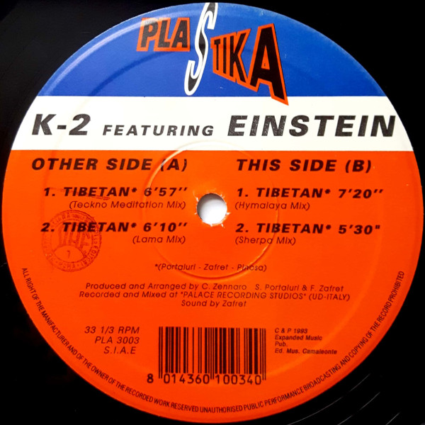K-2 Featuring Einstein Doctor DJ - Tibetan | Plastika (PLA 3003) K-2 Featuring Einstein Doctor DJ - Tibetan | Plastika (PLA 3003)