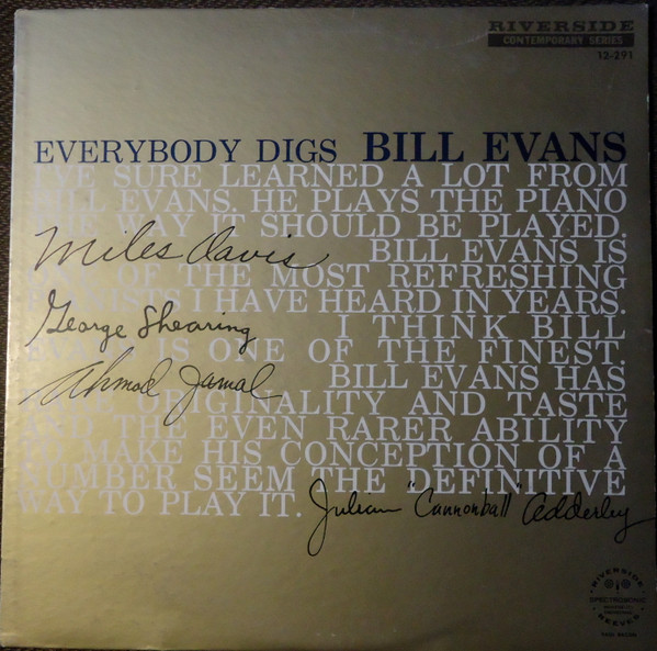 The Bill Evans Trio - Everybody Digs Bill Evans | Riverside Records (RLP 12-291) - main