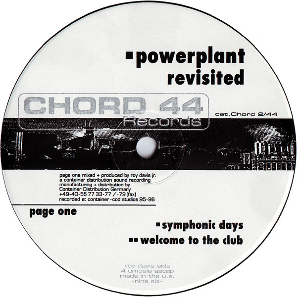 Roy Davis Jr. / DJ Sneak - Powerplant Revisited (Page One) | Chord 44 Records (Chord 2/44) - main