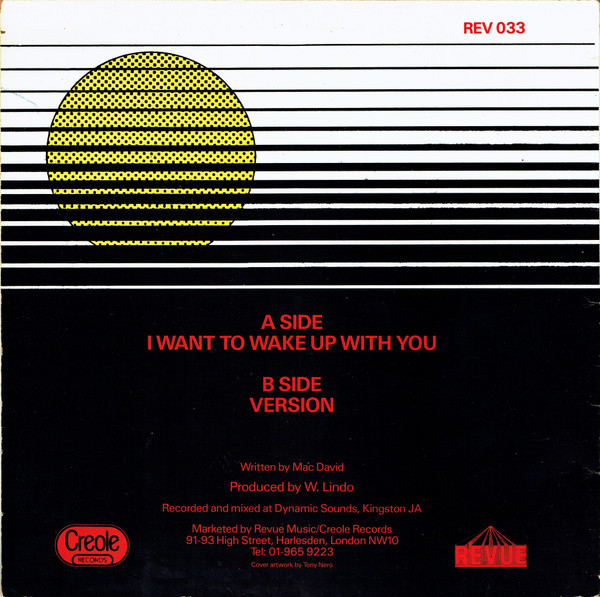 Boris Gardiner - I Want To Wake Up With You | Revue Records (REV 033) - 2