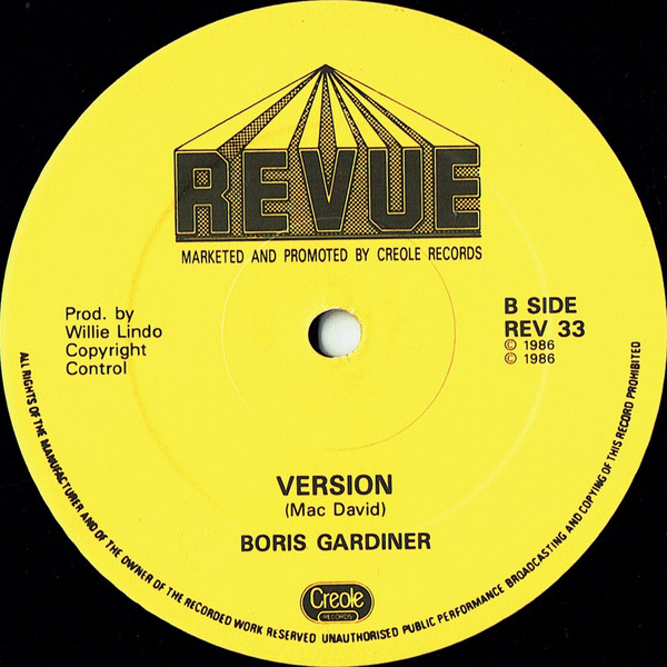Boris Gardiner - I Want To Wake Up With You | Revue Records (REV 033) - 4