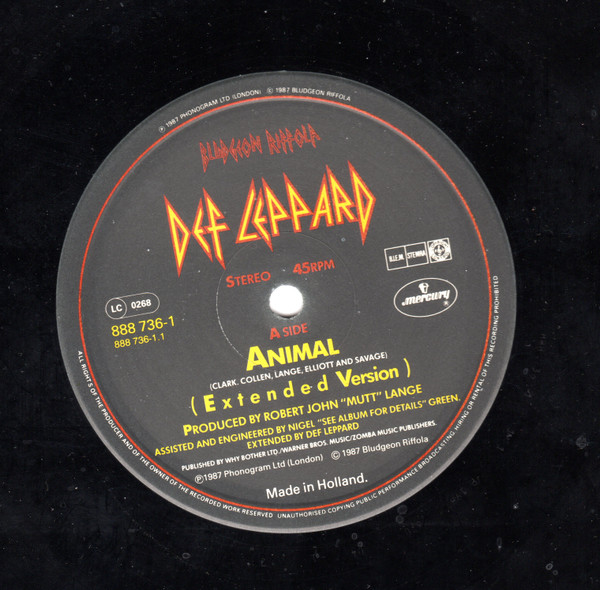 Def Leppard - Animal | Bludgeon Riffola (888 736-1) - 3