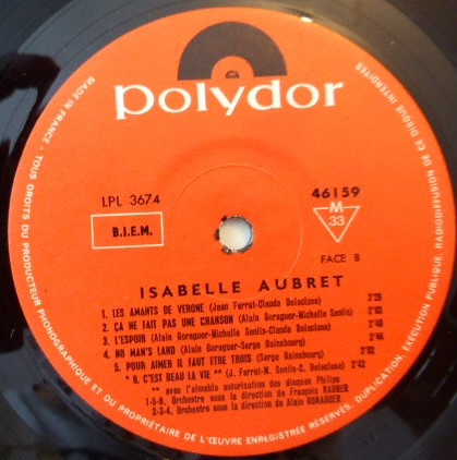 Isabelle Aubret - 12 Chansons Françaises | Polydor (45159) - 4
