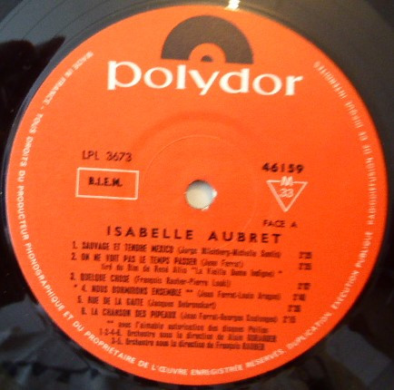 Isabelle Aubret - 12 Chansons Françaises | Polydor (45159) - 3